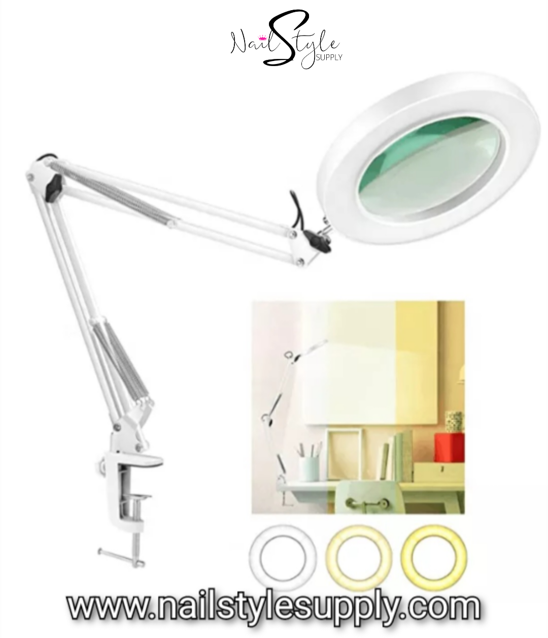 Magnify desk led lamp